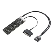 Divisor De Cabezal Usb De 9 Pines Con Cable De Alimentacion