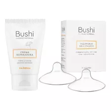 Kit Bushi Para Madres Crema De Caléndula 50g Y Pezoneras X2