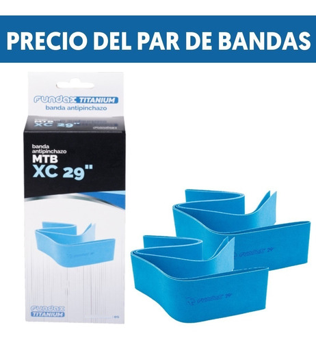 Pack 2 Bandas Antipinchazo Fundax Mtb 29  Dserraje Y Titanio