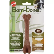 Bam Bones Hueso Mordedor Mediano En Bamboo Color Marrón Claro