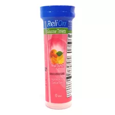 Relion Glucosa Fruit Punch, 10 Tabletas, Tubo Para Llevar.