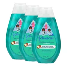 Kit 3 Shampoos Johnson's Baby Blackinho Poderoso 400ml Cada