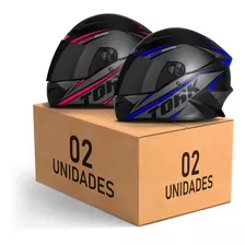 Kit Capacete Protork Lançamento R8 Liberty 2 Unidades Oferta