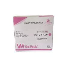 Aguja Hipodermica 18gx1 1/2 Vm - Unidad a $150