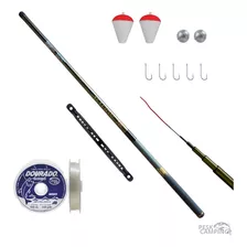 Kit Pesca Vara Telescópica Asteion 2,40m + Itens