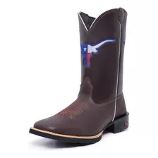 Bota Texana Country Masculina Botina Rodeio Montaria