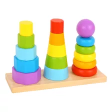 Brinquedo Educativo Torre Geométrica Tooky Toy