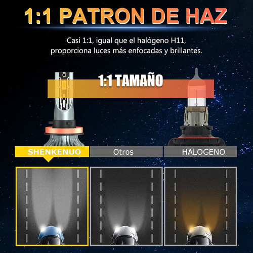 Kit H11 Para Ford 30000lm Faros Led Luz Alta/baja 6000k Foto 9