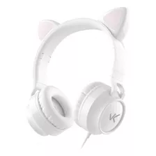 Fone De Ouvido Kitty Com Orelhas Gato Branco 65467