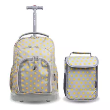 J World New York Kids Lollipop Rolling Backpack & Lunch Bag 