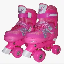 Patins Power Pink Quad Regulavel 28-32 33-36 37-40