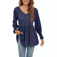 Cuello En V Elegante Blusa De Moda Femenina Casual