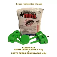 Porta Cebos Granulados X 5u + Hormiguicida Mirex Troya X 1kg