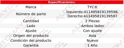 (2) Faros Delanteros C/ajuste Tyc Explorer Sport Ford 01-04 Foto 2