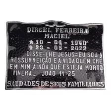 Placa Para Tumulo Ou Jazigo Sem Foto 