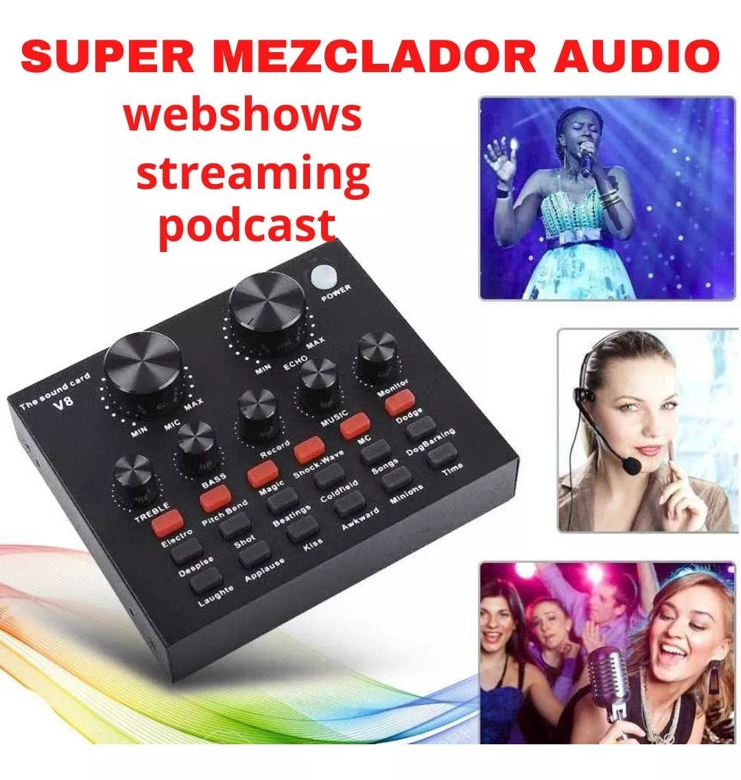 Podcast Streaming Webshows Mezclador Microfonoaudio