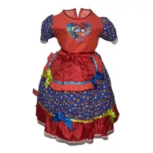 Vestido São João Quadrilha Floral/fogueira Festa Junina