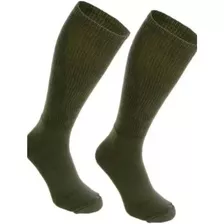 Meia Militar Verde Kit Com 6 Pares