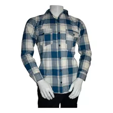 Camisa Slim Leñadora Manga Larga Azul Claro