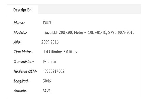 Chicote Selector Cambios Izusu Elf 200/300 3535-nkrsc Foto 5