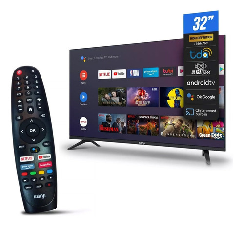 Smart Tv Kanji Kj-32mt005 Led Hd 32 Android Tv Hey Google