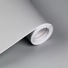 Papel Adhesivo Empapelar Lavable Gris Claro 60 Cm Ancho 