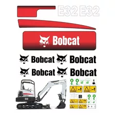 Adesivos Mini Escavadeira Bobcat E32 E 32 Ca-17480 Mq1