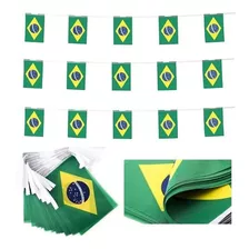 20m Cordão Bandeiras Do Brasil Para Decoração Copa Do Mundo