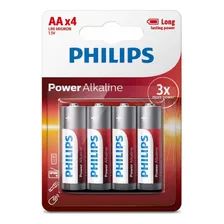 Blister Pilas Alcalinas Philips Aa Doble A 1.5v Power X4 Ax