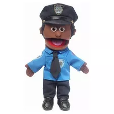 14 Policia, Hombre Negro, Marioneta De Mano