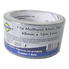 Fita Silver Tape Multiuso 48mm X 10m Cinza Brasfort 