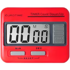 Reloj Timer Profesional Eurotime Rojo 27/086-07 C/ Iman