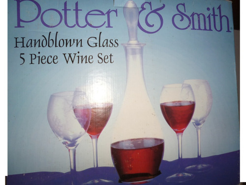 Hanoblown Glass De 5 Piezas Wine Set