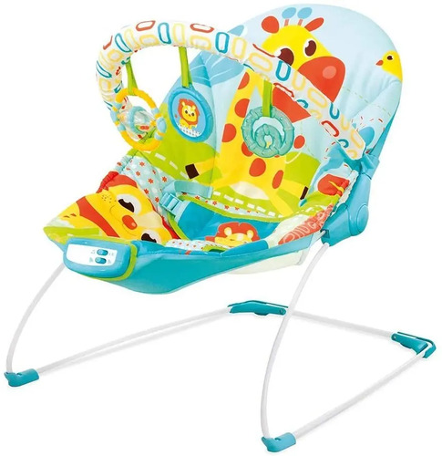 Cadeira De Descanso Infantil Vibratória Sinfonia Girafa Cor Colorida Mastela Girafinha