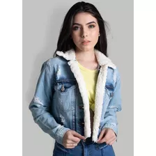 Jaqueta Jeans Sawary Feminina Com Forro