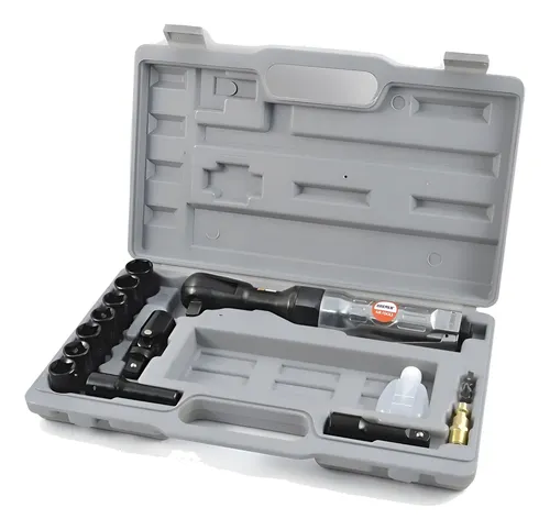 Llave Crique Neumatica Bremen Enc 1/2 68nm Kit 17 Pz Pro Cod. 3032 Dgm Plateado