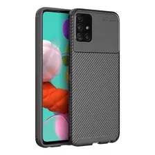 Funda Negra Fibra De Carbono Para Galaxy A51