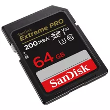 Cartao De Memória Sandisk Sd Extreme Pro 64gb 200mbs Nfe