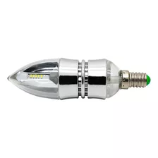 Vela Led E14 3w Plata Luz Blanca Dir/ind 10 Pz