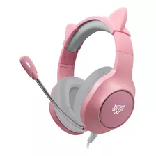 Diadema Gamer Balam Rush Alambrico Usb Rosa - Orejeras Sonor