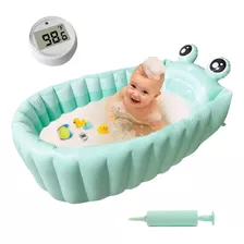 Banera Inflable Para Bebe Con Termometro De Agua De Bano, Ba