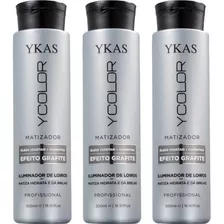 Ykas Ycolor Matizador Grafite 500ml (3 Unidades)