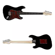 Guitarra Elétrica Giannini Standard G-100 De Choupo Black E Tortoise Shell Verniz Com Diapasão De Madeira Técnica