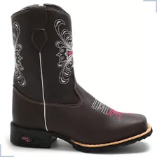 Bota Country Infantil Bota Feminino Texana Em Couro