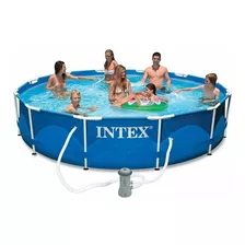 Piscina Estructural Redonda 3.66mx76cm Niños Familiar Intex