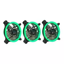 Ventilador Apevia 312l-cgn 120mm Silent Dual Rings Green Led