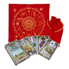 Tarô Baralho Lenormand Cartas Vovó Cigana Manual + Toalha 