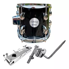 Kit Tom 8¨com Clamp E Tom Holder Preto De Bateria Xpro Stage