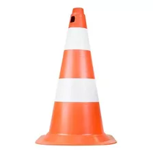 2x Cone Sinalização Rígido Plt 50cm De Trânsito