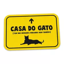 Tapete Porta Divertido Casa Do Gato Capacho